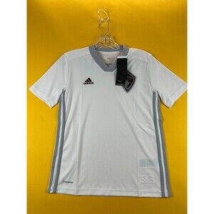 Adidas Colorado Rapids Football Jersey Top Boys Youth M 11-12Y Gray White NWT